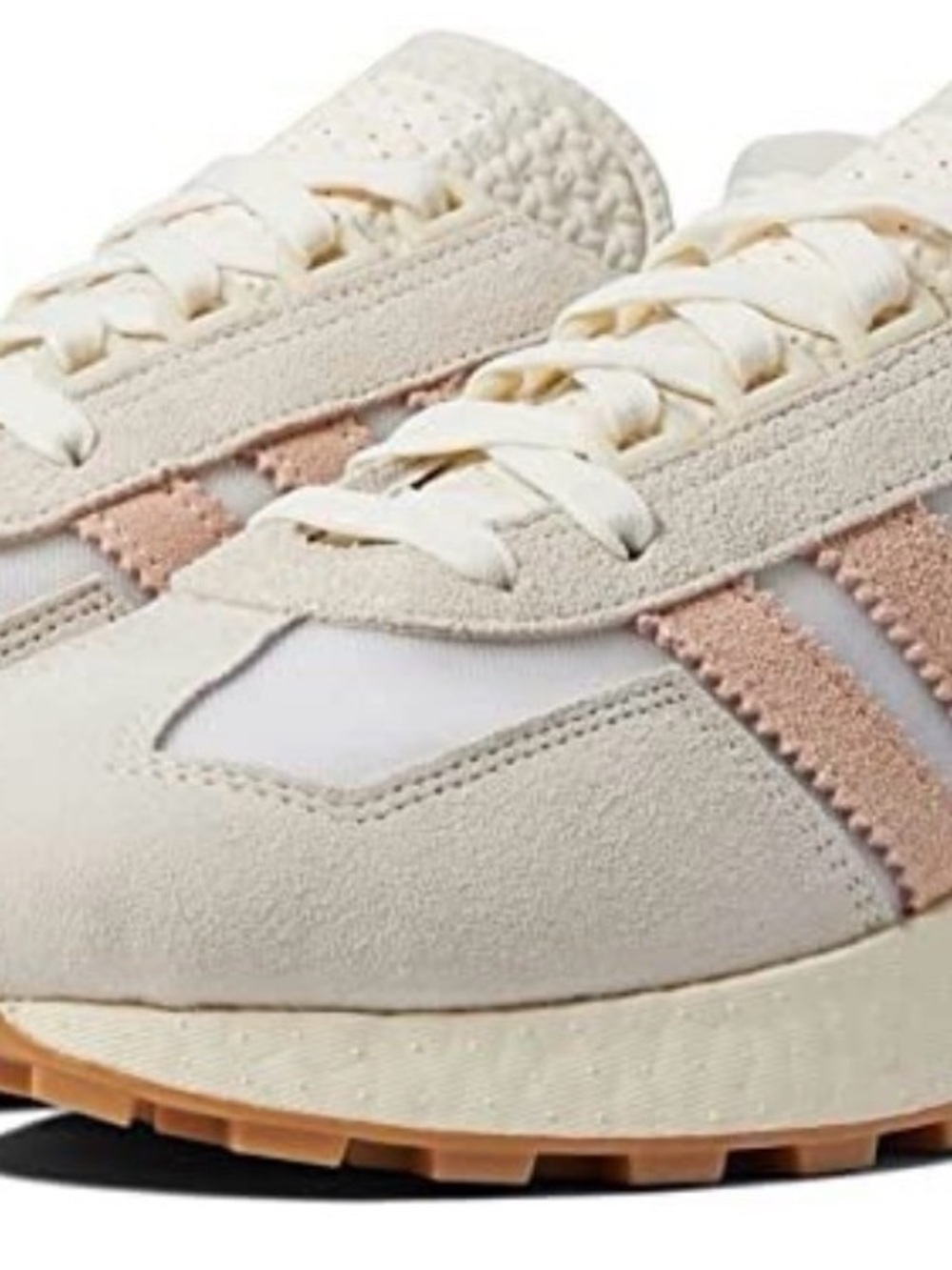 adidas Originals Women’s Suede Runner in Cream & Blush Pink